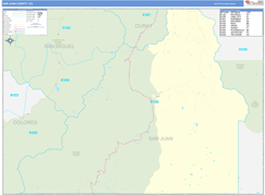 San Juan County, CO Digital Map Basic Style